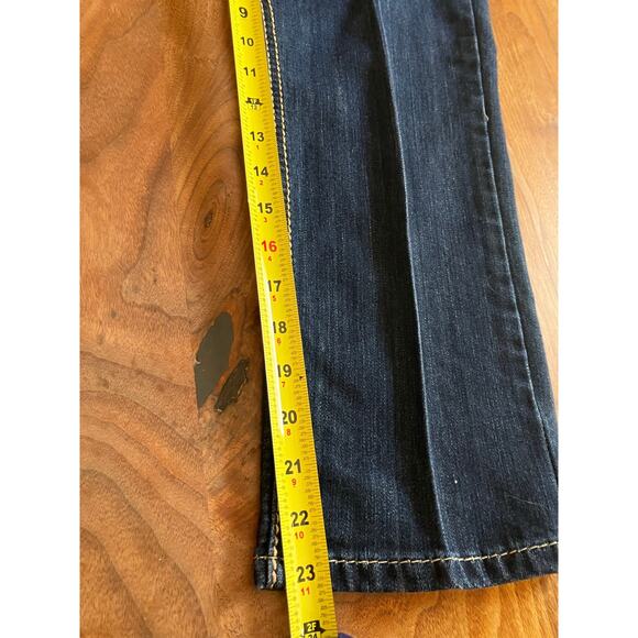 Dereon 11/12 Jeans Y2K Dark Wash Gold Metal Accents Beyonce Vintage Denim - Picture 7 of 10